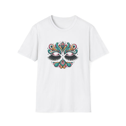 Colorful Mandala Unisex Softstyle T-Shirt – Bohemian LASHES Vibe for Art Lovers