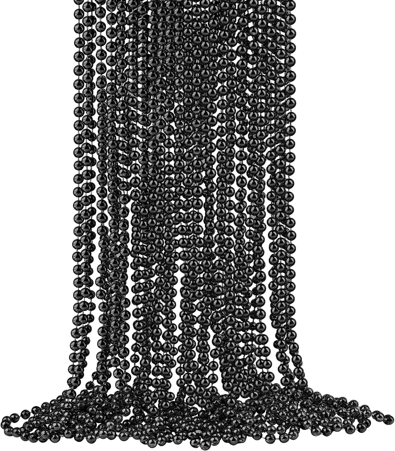 24 PCS St. Patrick'S Day Bead Necklaces, Green Mardi Gras Christmas Beads, 33'' 7 Mm Green Bead Necklaces Green Party Beads for St. Patricks Day, Mardi Gras, Christmas, Carnival Party Favors