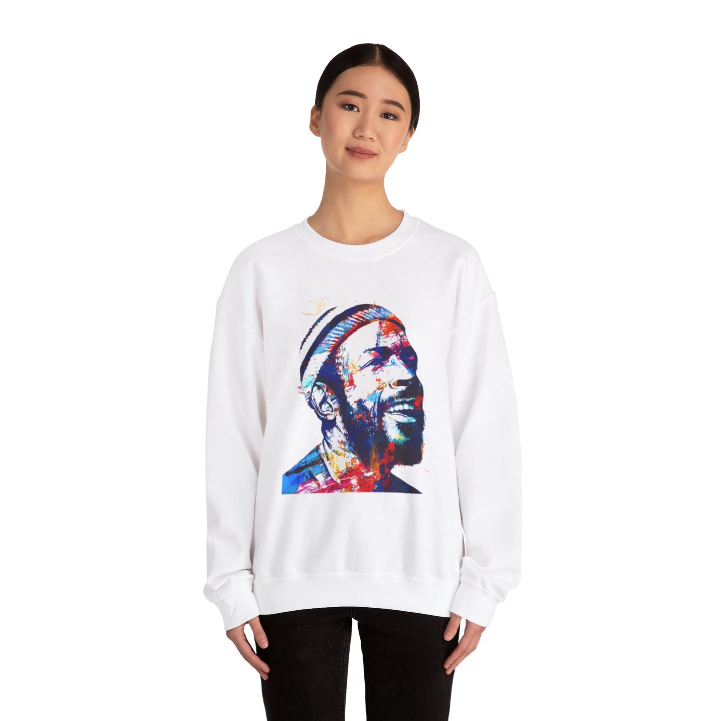 Marvin Gaye Abstract Paintings Unisex Heavy Blend™ Crewneck Sweatshirt