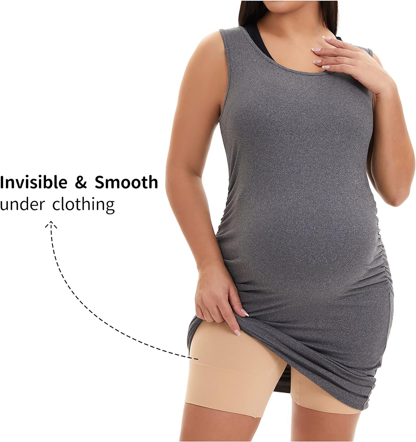 Seamless Maternity Shapewear, Prevent Thigh Chaffing, Belly Support, S-5XL