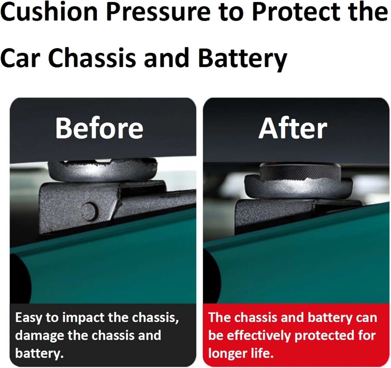 Odor-Free Jack Pads Compatible with Tesla Model S/3/X/Y Lift Pucks Tesla Accessories Battery & Chassis Protector Rubber Adapter Tool with Portable Storage Box & Gloves, for Tesla with 25 MM Socket