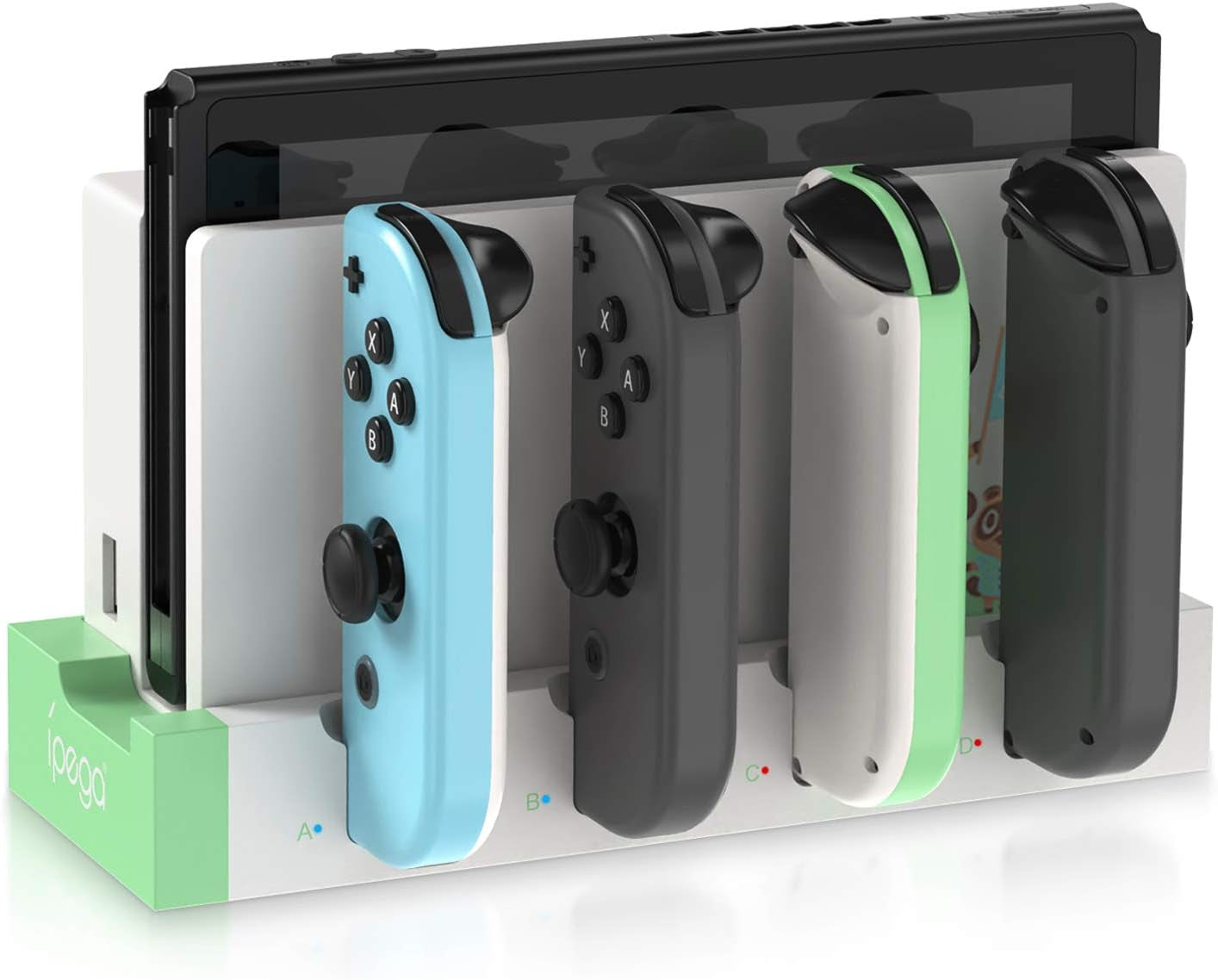 Charging Dock Station for Joycon Nintendo Switch & OLED - Charges up to 4 Controllers, Compatible with Switch and Switch OLED Model
