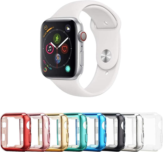 8 Pack 42Mm Case Compatible with Apple Watch Series 3 and Series 2 Screen Protector Overall Protective Ultra-Thin TPU HD Clear Cover - (Clear+Black+Gold+Rose Gold+Red+Blue+Green+Silver)