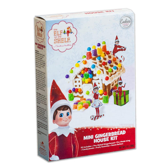Elf on the Shelf Mini Holiday Gingerbread House Kit - Includes Everything - Pre-Baked Cookies, Candy, Icing Etc. - 7Oz, 198G - 1 PACK