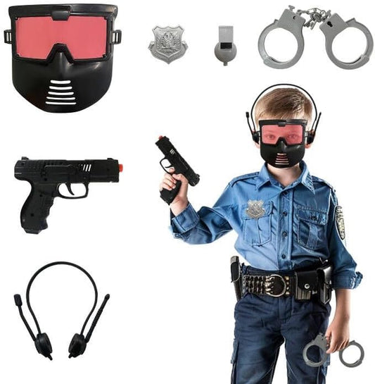 Police Toys, 6PCS Swat Gear Pretend Play Toy Set for Kids, Military Army Soldiers Costume Accessories Halloween Costumes Gifts for Boys and Girls