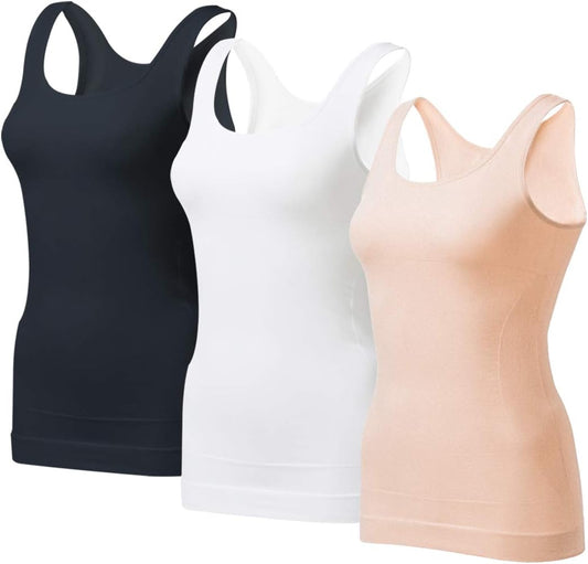 Women'S Tummy Control Shapewear Tank Tops - Seamless Body Shaper Compression Top