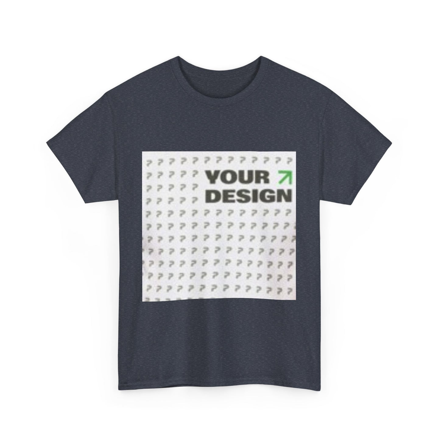 Custom Question Mark Unisex Heavy Cotton Tee - Unique Design T-Shirt