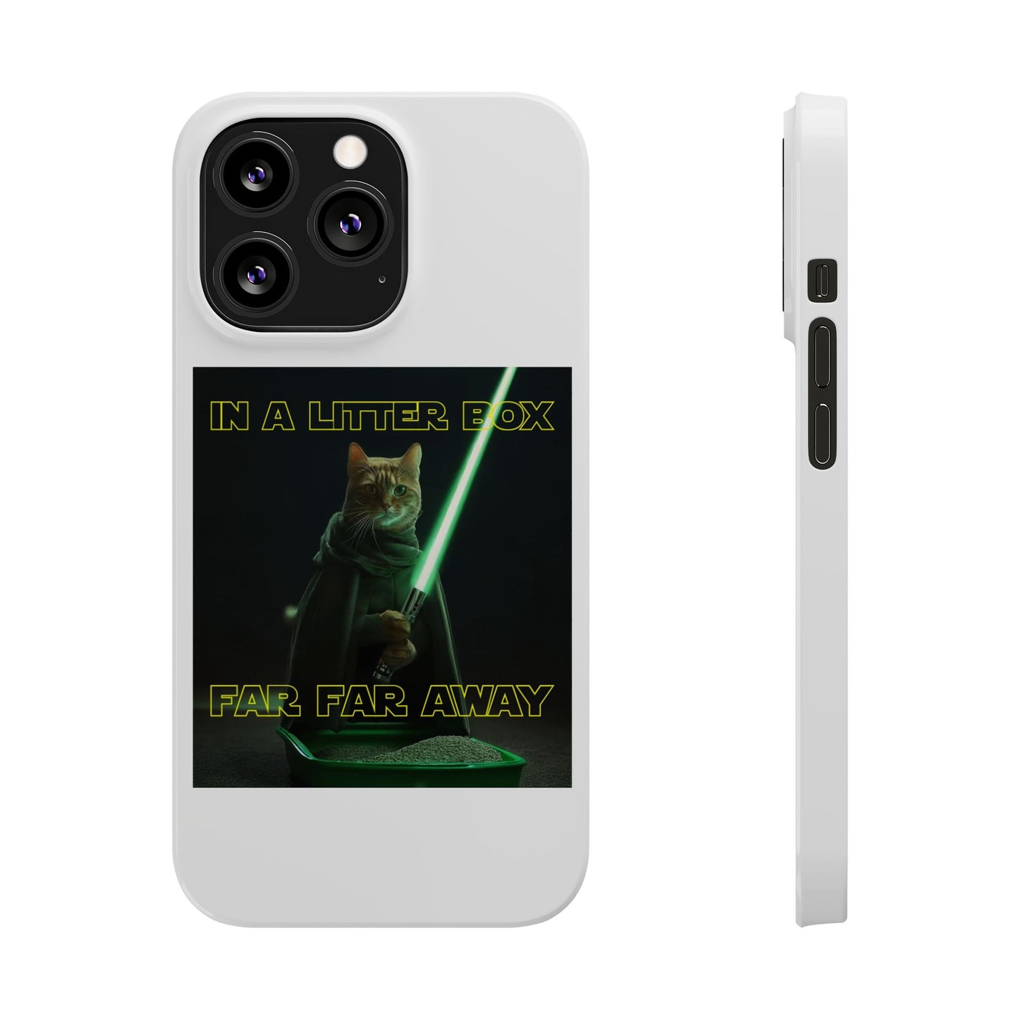 STAR WARS CAT IN A LITTER BOX FAR FAR AWAY  Slim Phone Cases
