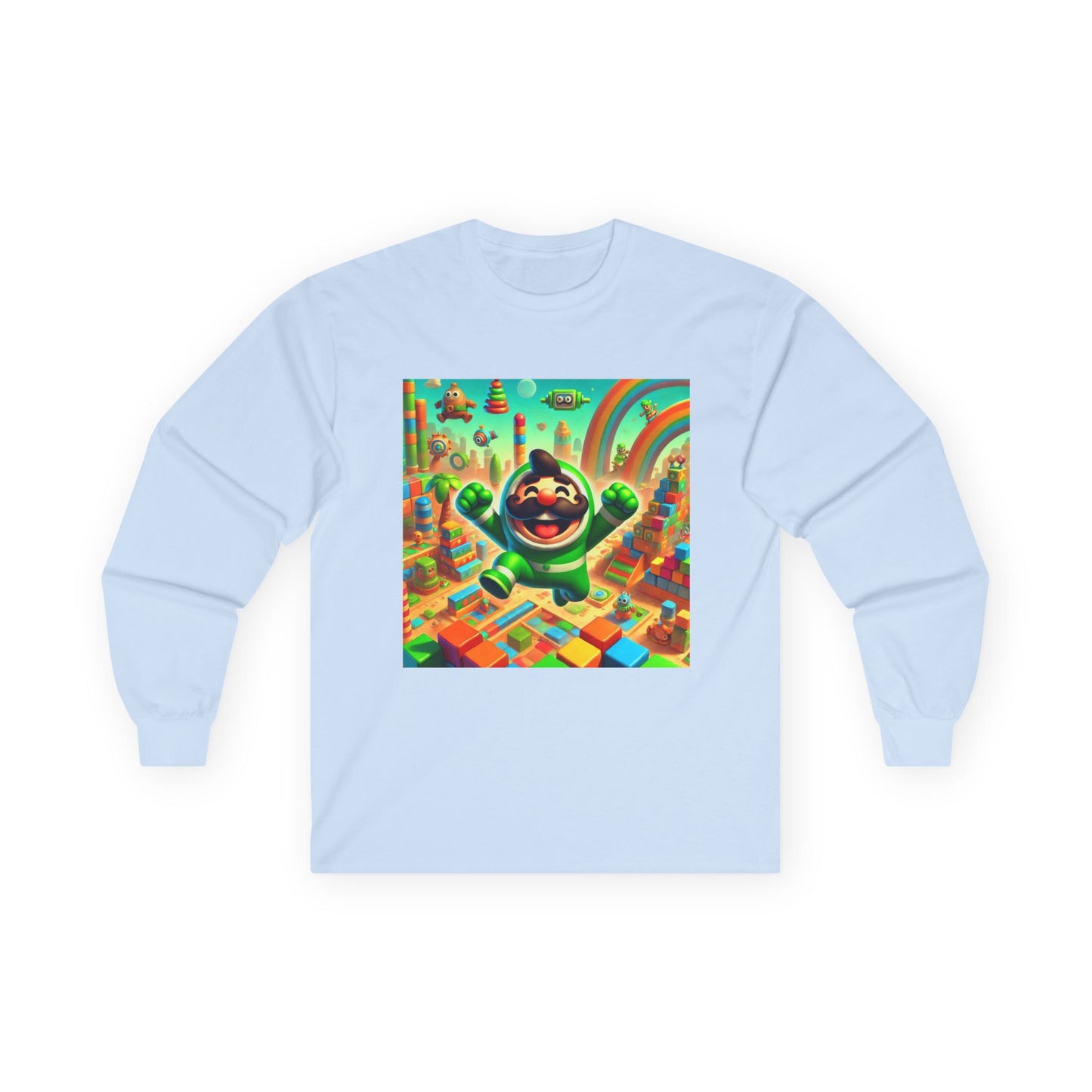 Luigi video game character Unisex Ultra Cotton Long Sleeve Tee Unisex Ultra Cotton Long Sleeve Tee