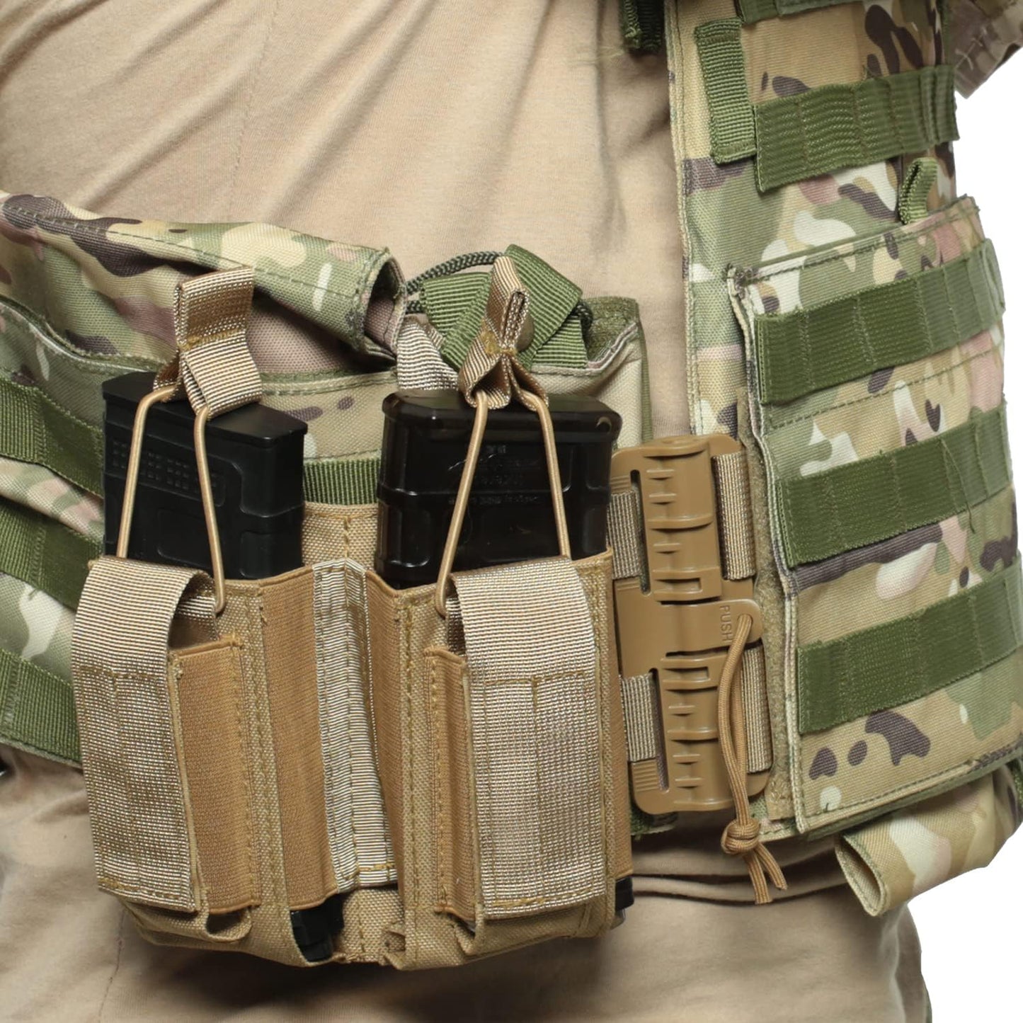 Molle Mag Pouch Open Top Double/Triple Magazine Pouch Holder