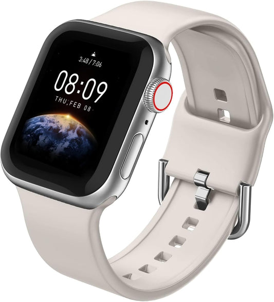 Sports Silicone Band for Iwatch Bands Series 9 8 7 6 5 4 3 2 1 SE Ultra,Women and Men,Waterproof Band Compatible with Apple Watch Band 38Mm 40Mm 41Mm 42Mm 44Mm 45Mm 49Mm