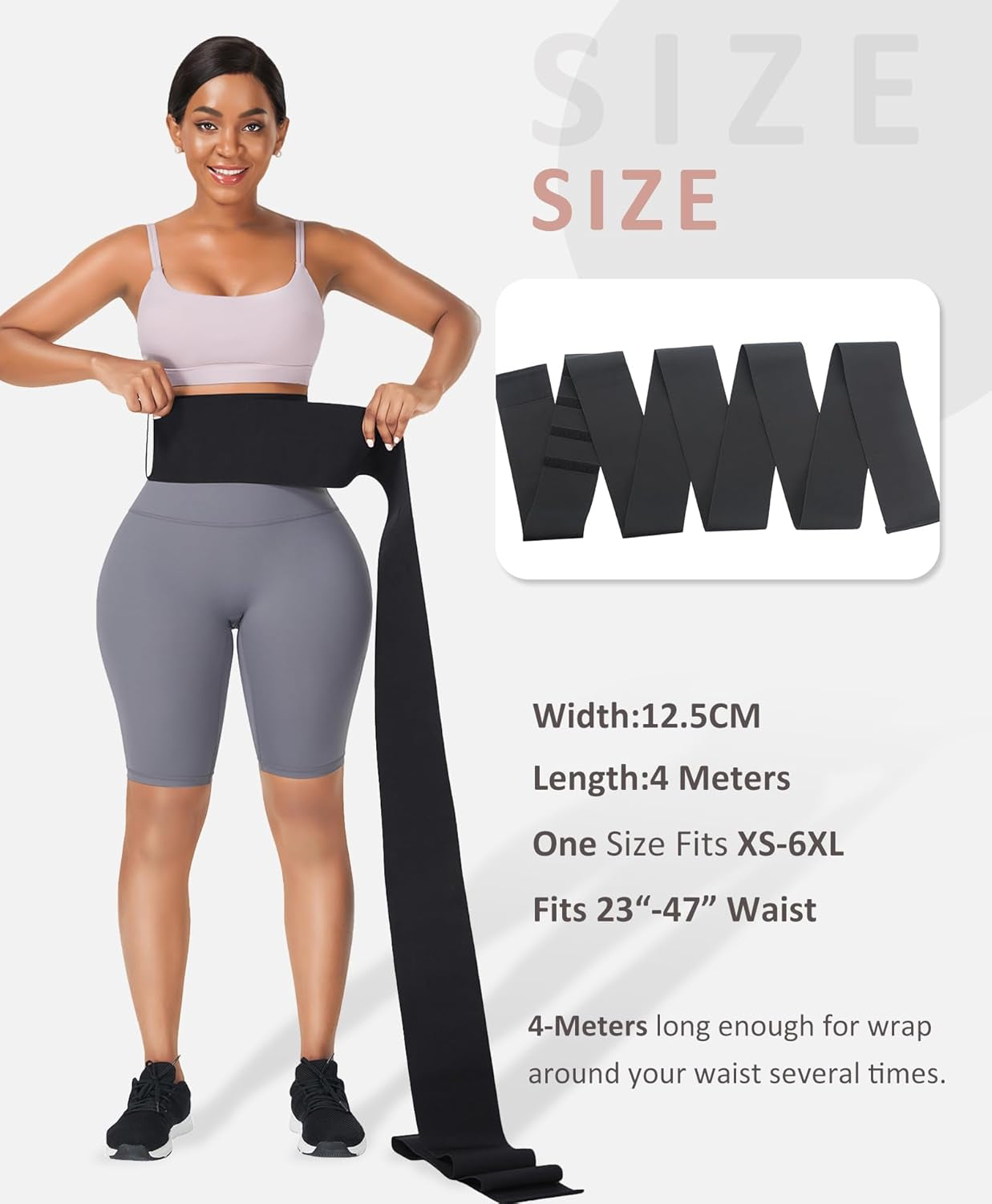 Waist Trainer Wrap for Women Tummy Control Waist Shaper with Loop