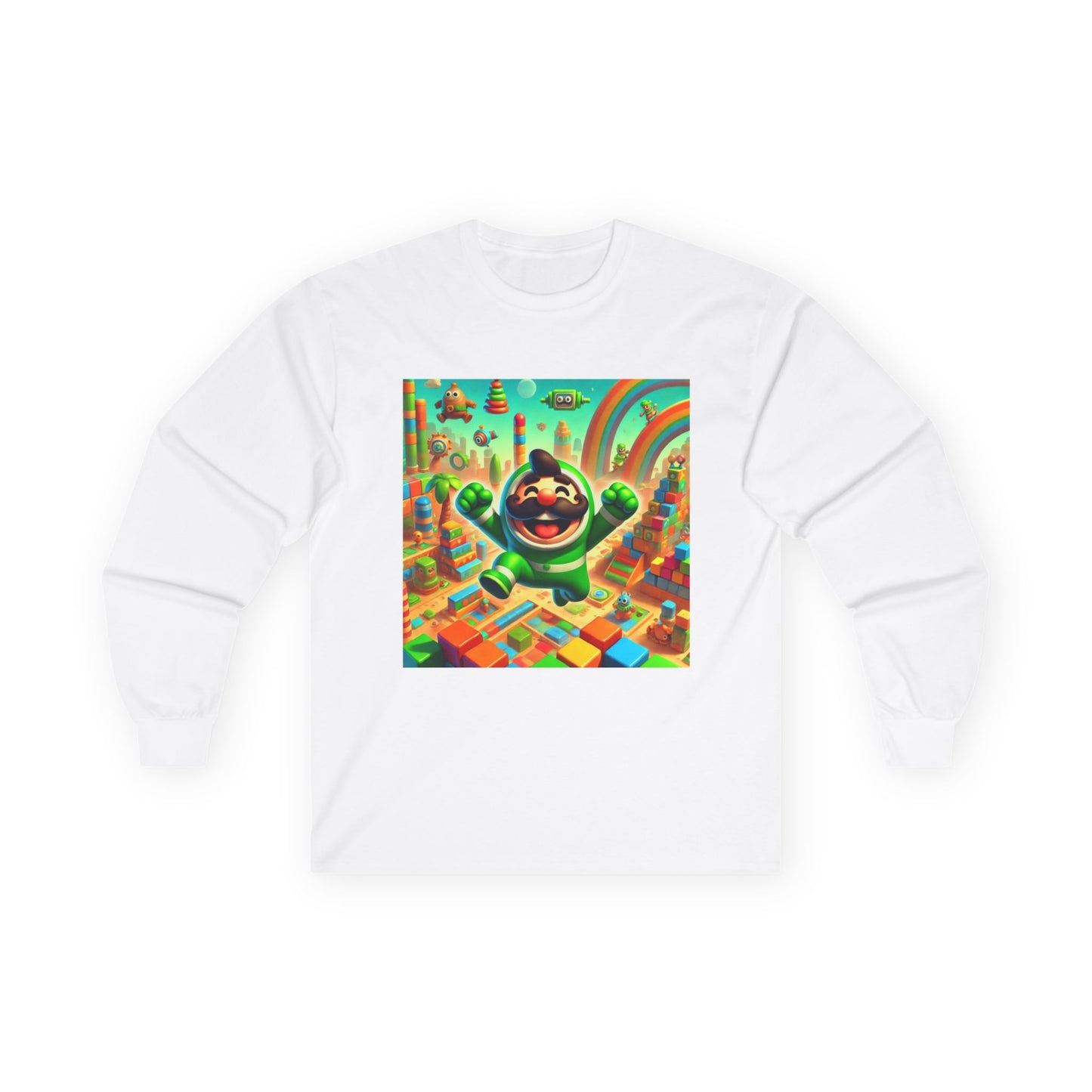 Luigi video game character Unisex Ultra Cotton Long Sleeve Tee Unisex Ultra Cotton Long Sleeve Tee