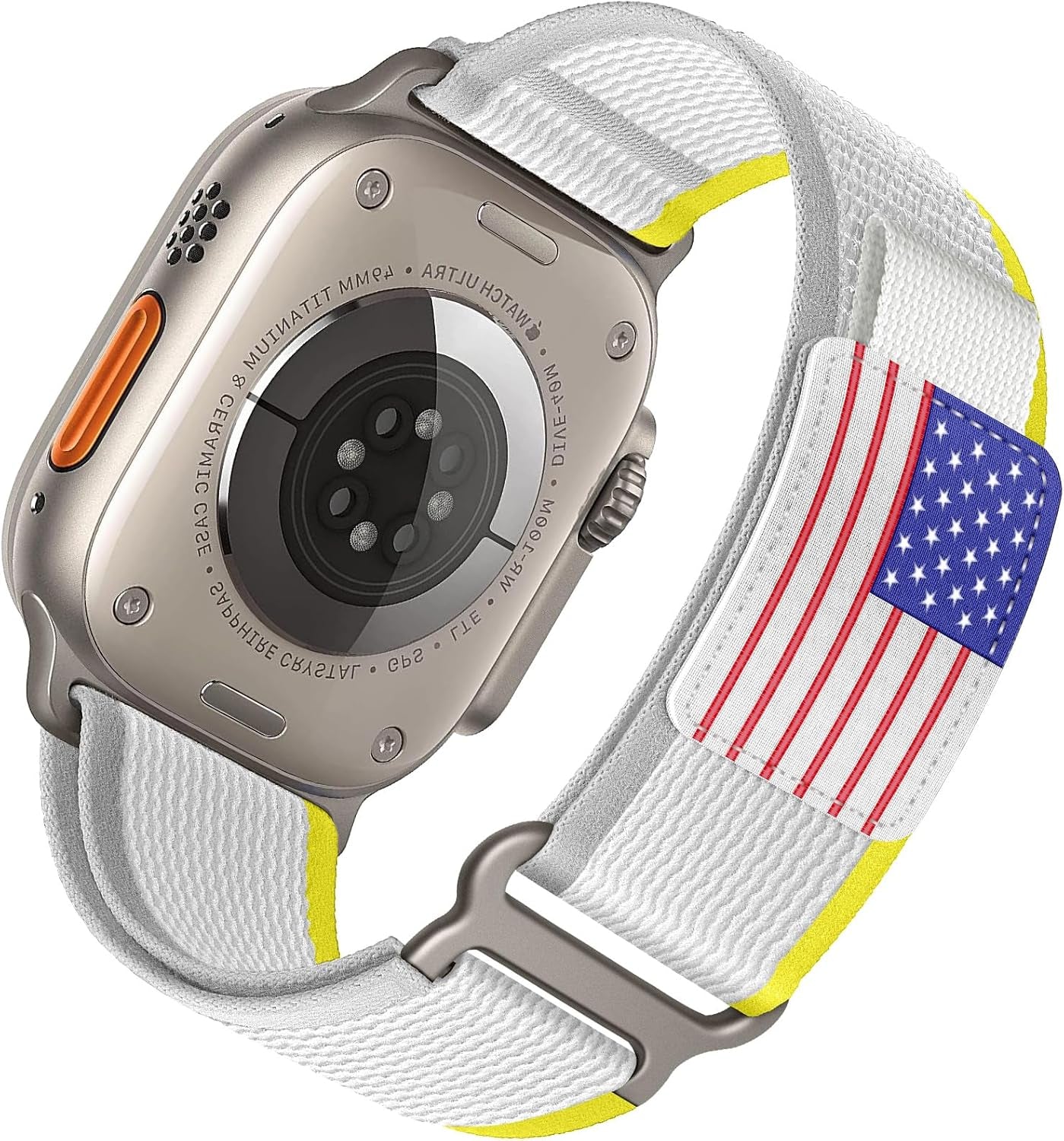 Trail Loop Nylon Band - Compatible with Apple Watch Ultra 2 Band 49Mm 46Mm 45Mm 44Mm 42Mm 41Mm 40Mm 38Mm Men Women,Rugged Braided Elastic Weave Sport Strap for Iwatch Ultra Series 10/9/8/7/6/SE/5/4/3