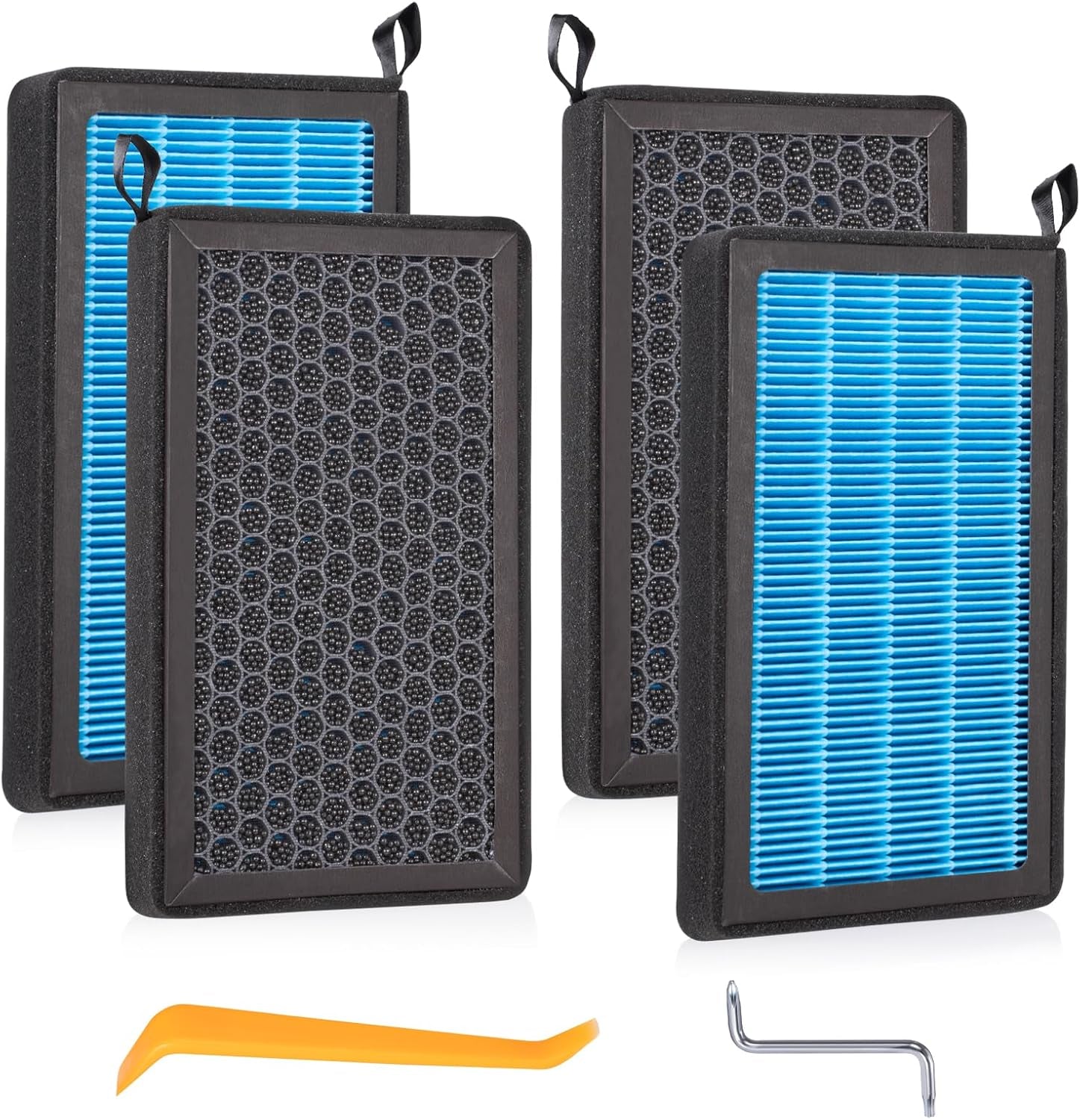 Tesla Model Y Hepa Air Filter Activated Carbon Cabin Air Filter Replacement for Tesla Model Y Accessories 2024-2020 (Set of 4 Packs)