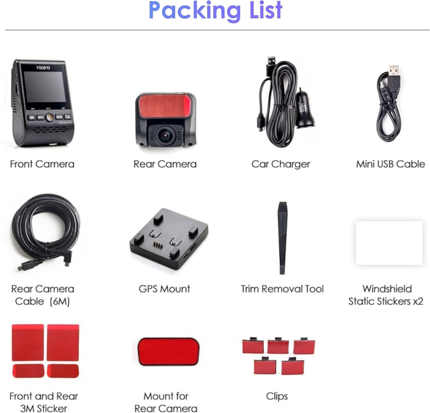 Dual Dash Cam, 2K 1440P 60Fps+1080P 30Fps Front and Rear Dash Camera with Wi-Fi GPS, Parking Mode, Emergency Recording, Super Capacitor, Motion Detection (A129 plus Duo)