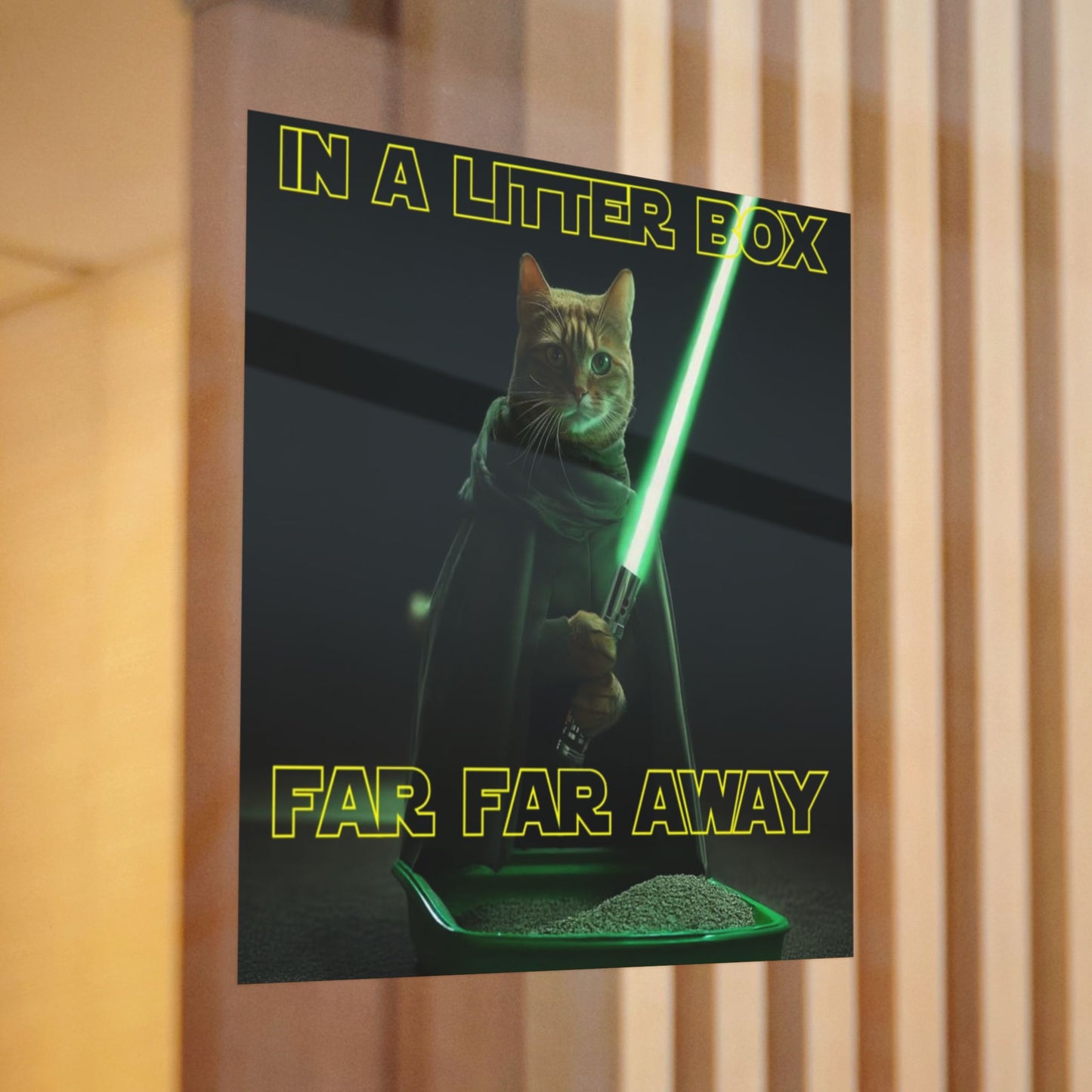 STAR WARS CAT IN A LITTER BOX FAR FAR AWAY Die-Cut Stickers