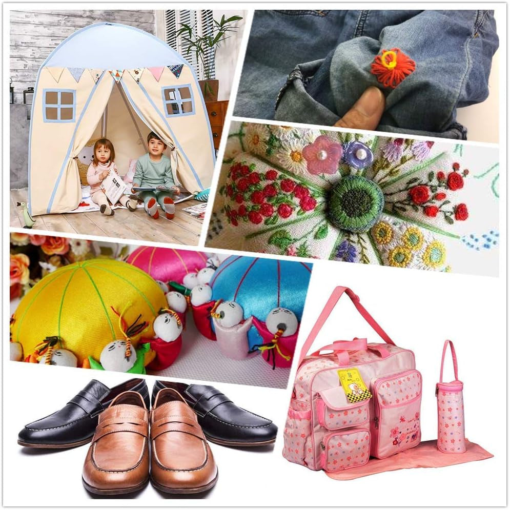 Heavy Duty Thread 1800 Yards Size T70#69 210D/3 All Purpose High Strength Polyester Sewing Thread for Weaves, Upholstery, Jeans and Weaving Hair, Drapery, Beading, Purses, Leather (Black)