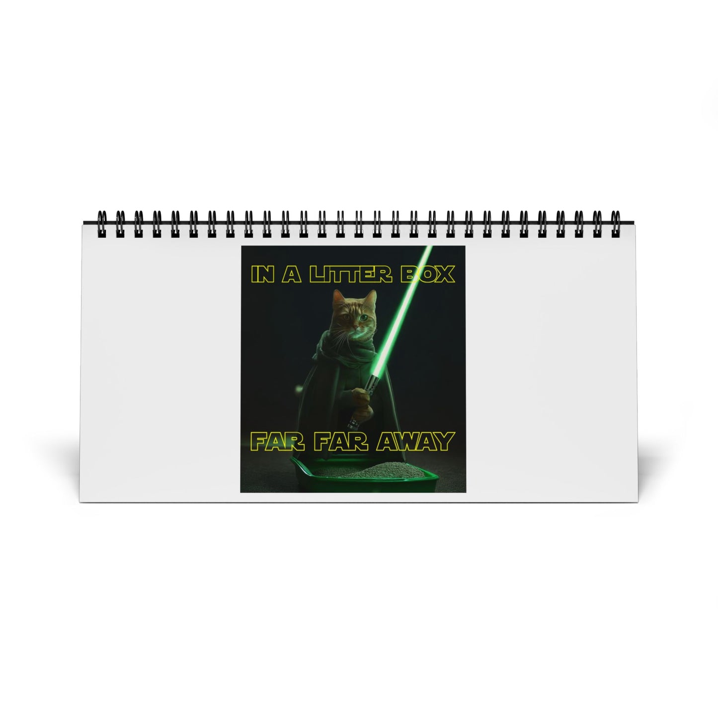 STAR WARS CAT IN A LITTER BOX FAR FAR AWAY Desktop Calendar (2025 grid)