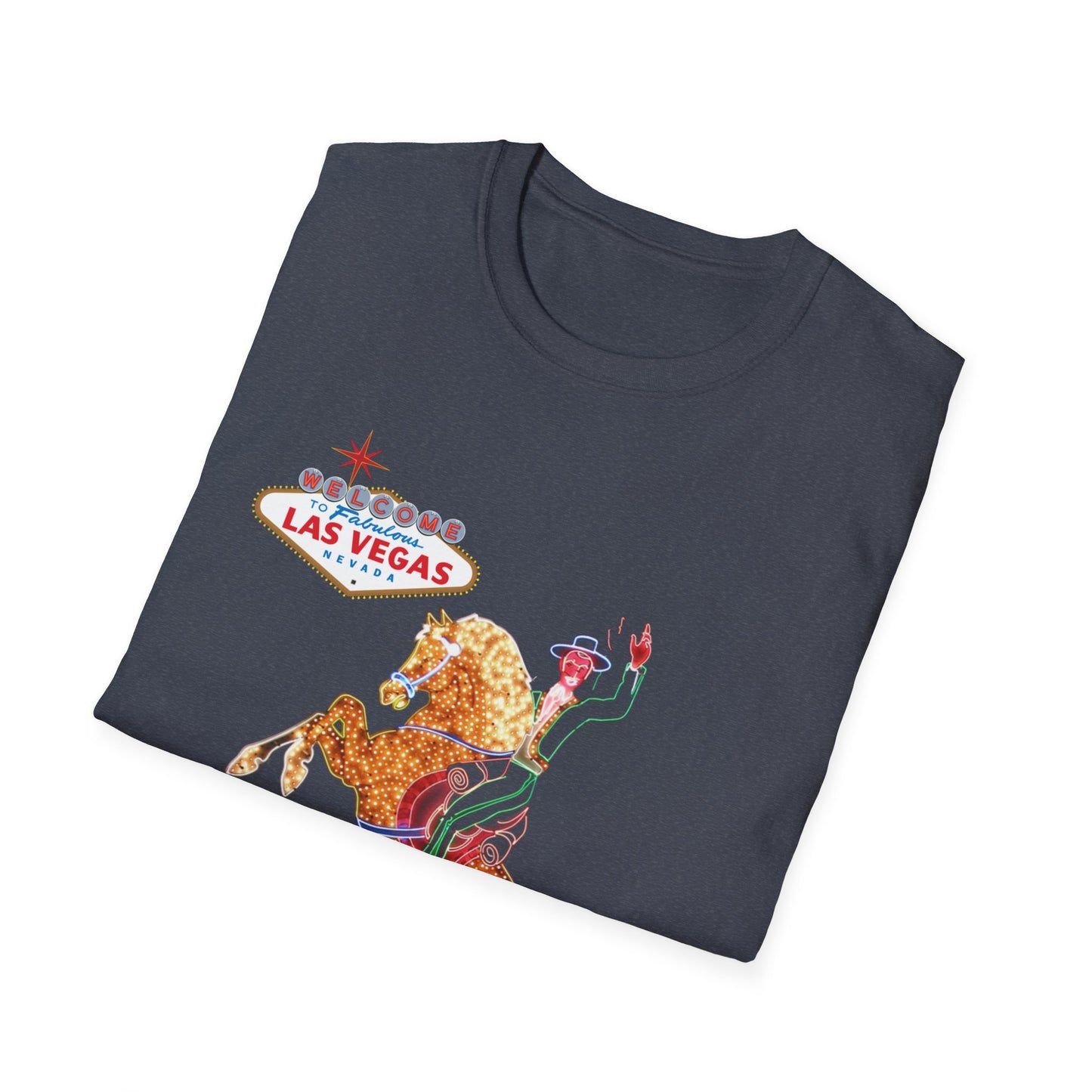 Las Vegas, Las Vegas Boulevard State Scenic Byway, Hacienda Horse and Rider Unisex Softstyle T-Shirt