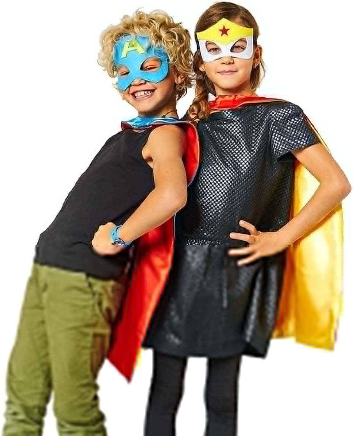 Kids Capes and Masks - Halloween Costume Capes Party Dress up Toys Kids Capes 4-10 Year for Boys Birthday Party Gifts