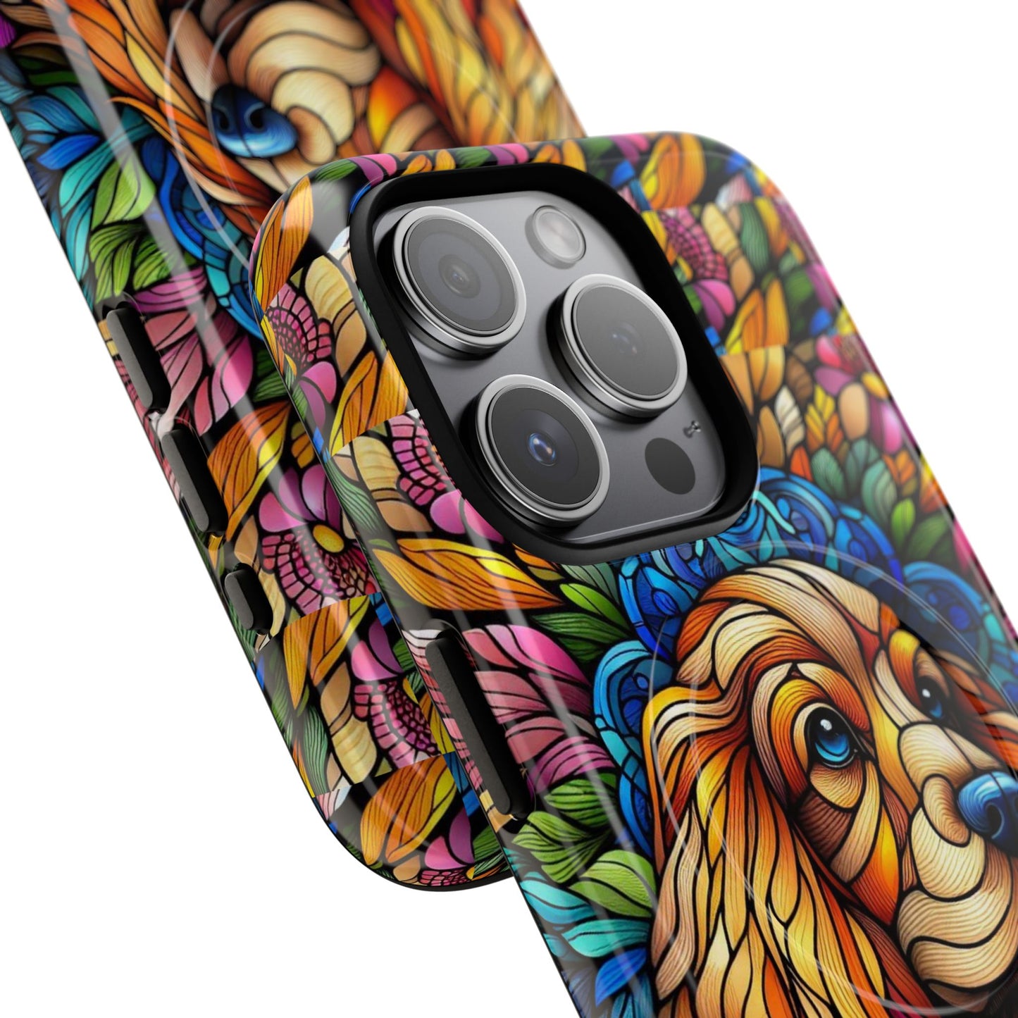 Dog Stained Glass Magnetic Cases