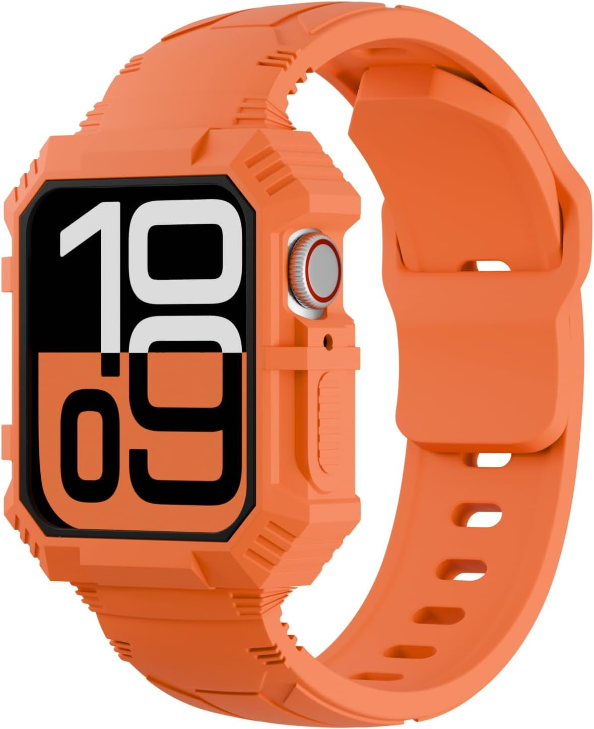 Rugged Silicone Sport Band with Case Compatible with Apple Watch Bands 38Mm 40Mm 41Mm 42Mm 44Mm 45Mm 46Mm, Shockproof Protective Bumper Cover Strap for Iwatch Series 10/9/8/SE/7/6/5/4/3/2/1