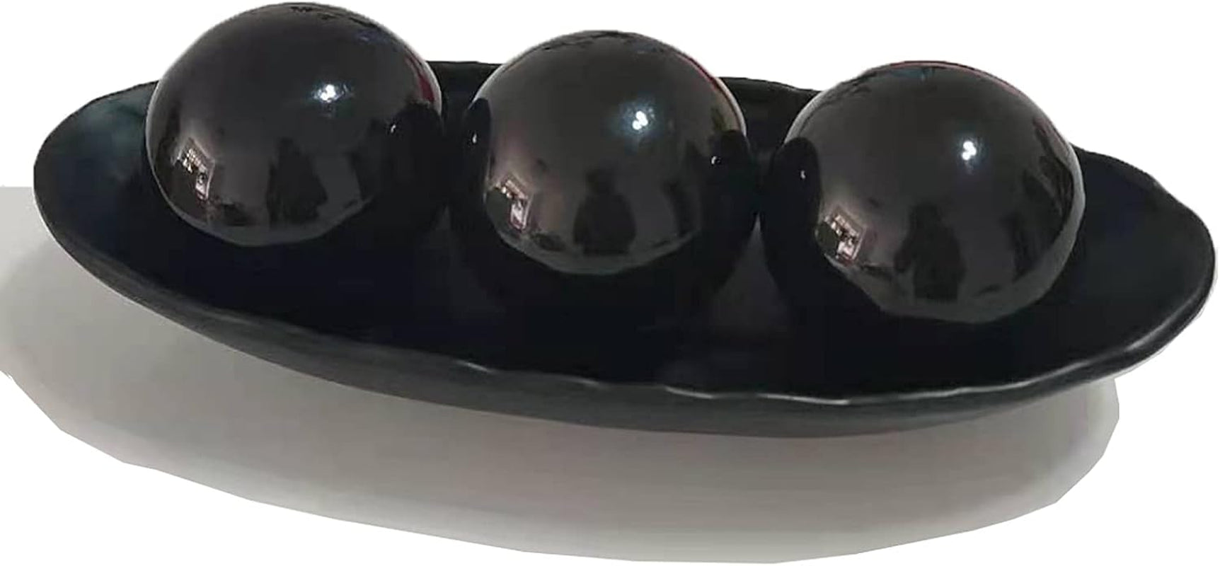 Home Decor Tray and Orbs Balls Set of 3,Ideal Gift for Weddings Special Occasions and for Decorative Accents Centerpiece in Your Living Dining Room Coffee Table,Spheres House Decorations