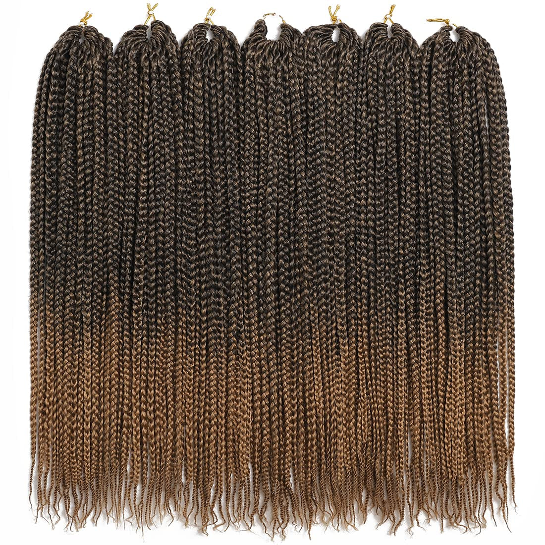 Crochet Box Braids Hair Pre Looped Goddess Box Braids Crochet Braiding Hair 7 Packs Crochet Box Braids 3X Box Braids Crochet Hair (14 Inch, T27)
