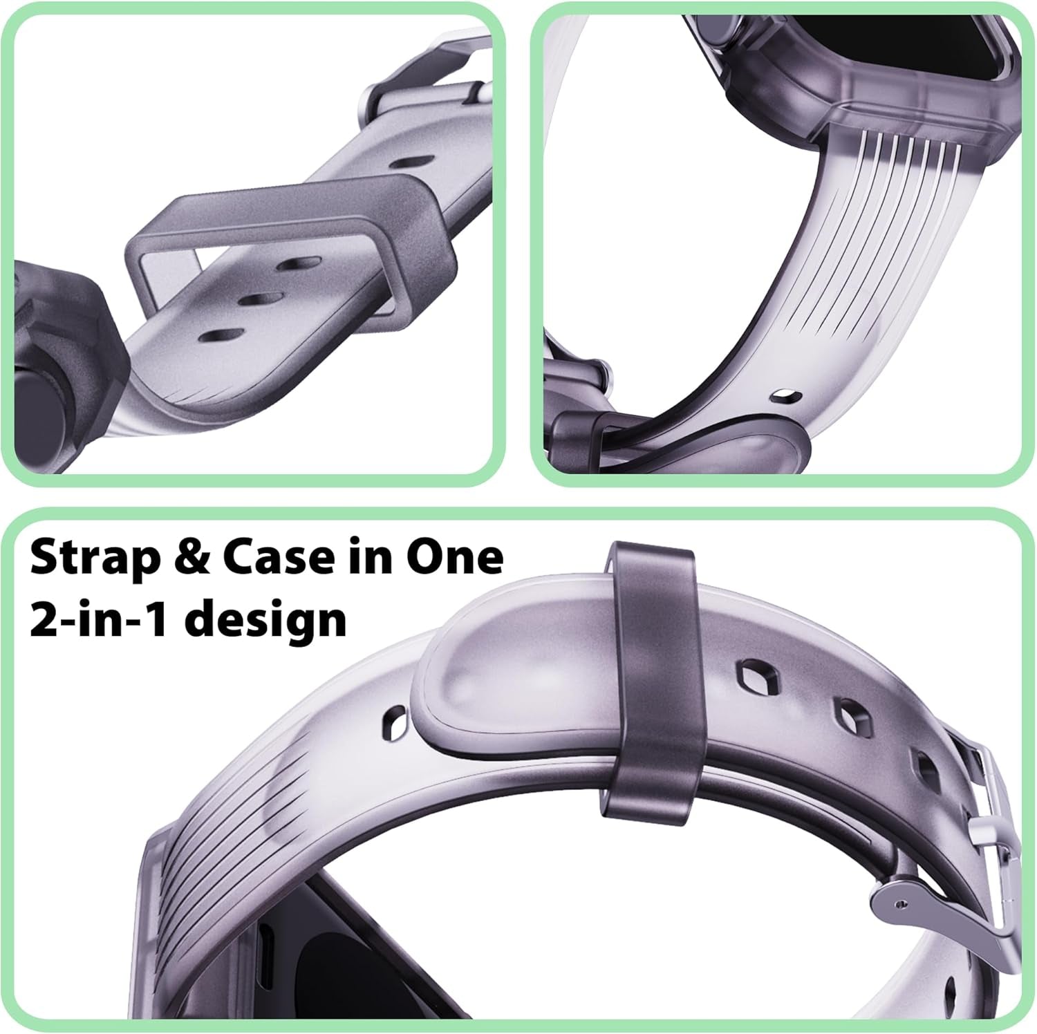 Bands Compatible with Apple Watch 38Mm 40Mm 41Mm 42Mm 44Mm 45Mm Series 9 8 7 6 5 4 3 2 1 SE SE2 Replacement Strap for Iwatch Sports Bands with Case Men Women