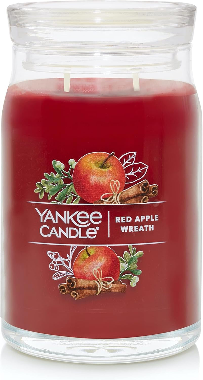 Balsam & Cedar Scented, Classic 22Oz Large Jar Single Wick Candle, over 110 Hours of Burn Time, Ideal Holiday Gift