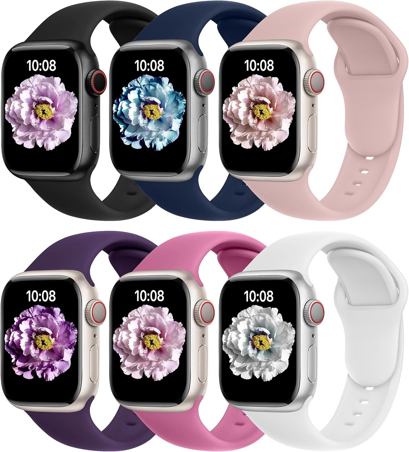 C6 Sport Band for Apple Watch Bands Women Ultra 2 49Mm, Series 10 46Mm, 9 8 7 45Mm 41Mm, SE 6 5 4 44Mm 40Mm, 3 2 1 42Mm 38Mm Men Iwatch, Strap Silicone