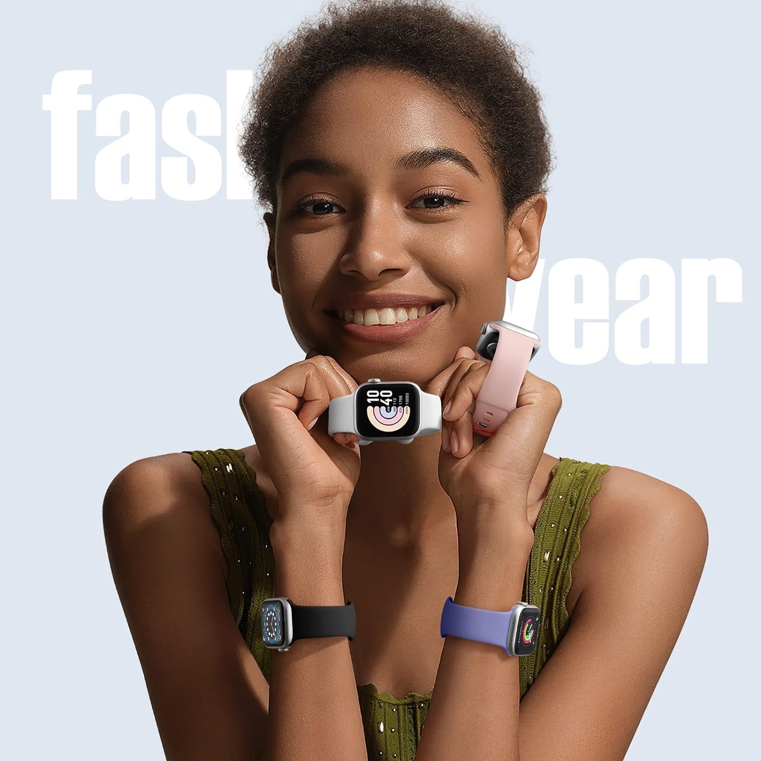 8 Pack Sport Bands Compatible with Apple Watch Band 38Mm 40Mm 41Mm 42Mm 44Mm 45Mm 49Mm Women Men,Soft Silicone Waterproof Strap for Apple Watch Ultra/Ultra 2 Iwatch Series 9 8 7 6 5 4 3 2 1 SE