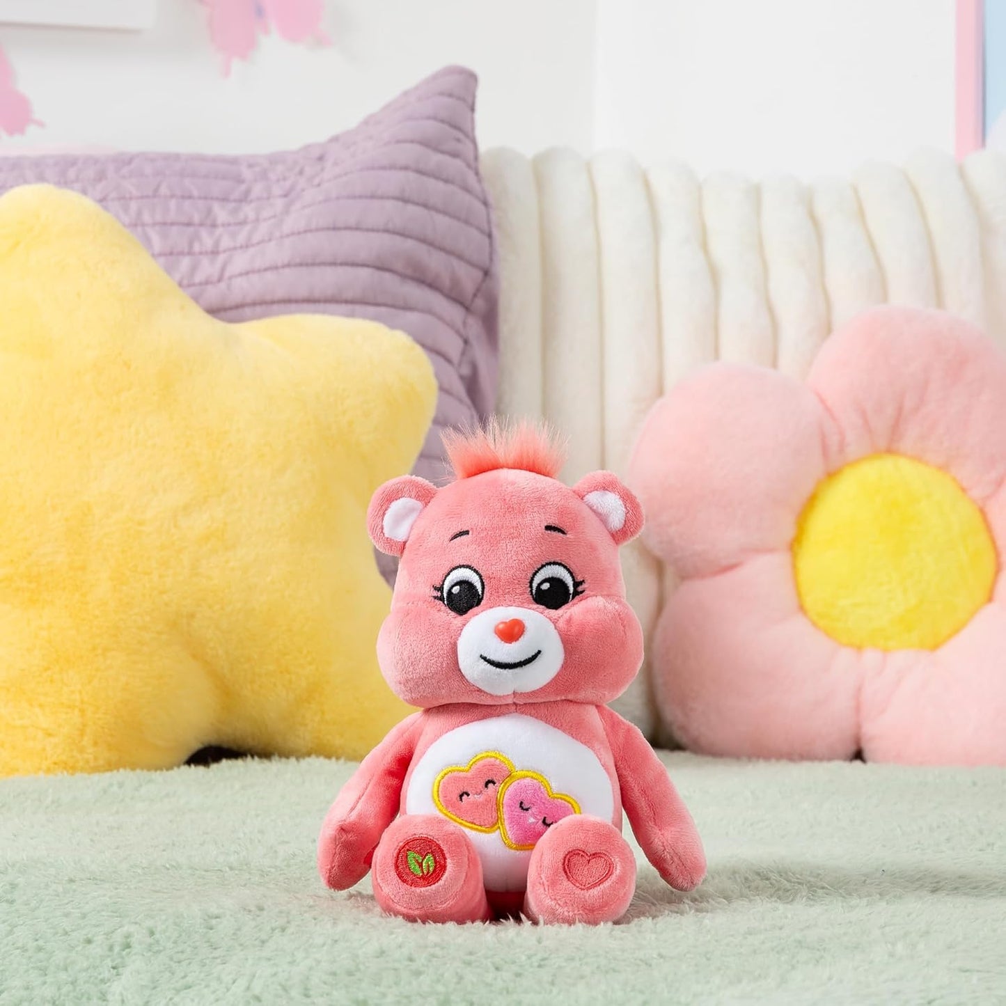 Care Bears | Love-A-Lot Bear 22Cm Bean Plush | Collectable Cute Plush Toy, Cuddly Toys for Children, Soft Toys for Girls and Boys, Cute Teddies Suitable for Girls and Boys Ages 4+ |  22033 UK UK