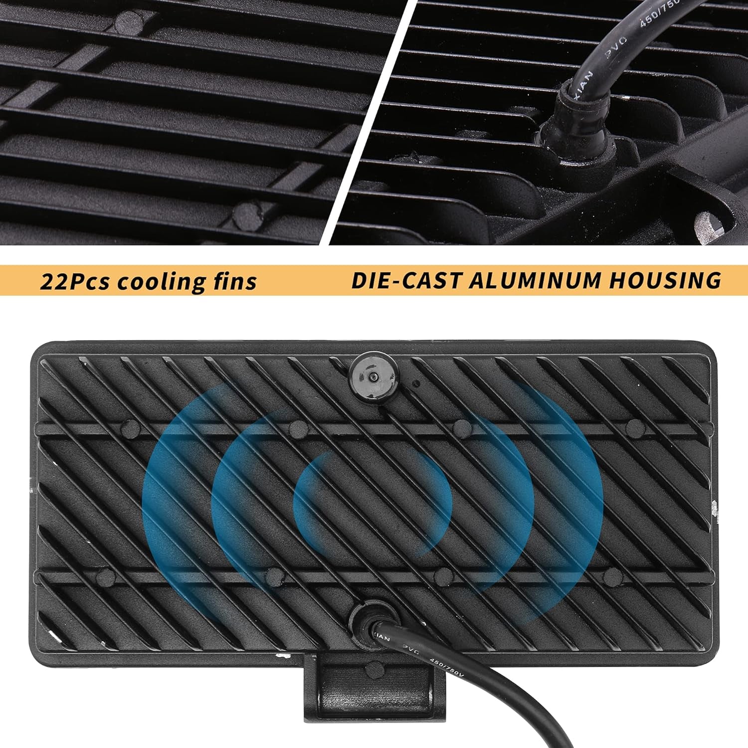 Led Work Light for Truck, 9 Inch 12-80V 84LED 32000Lm 250W Spot & Flood Combo off Road Light Bar Waterproof Led Driving Light Assemblies for Tractor Pickup Cabin Boat Car Jeep SUV ATV (Pair)