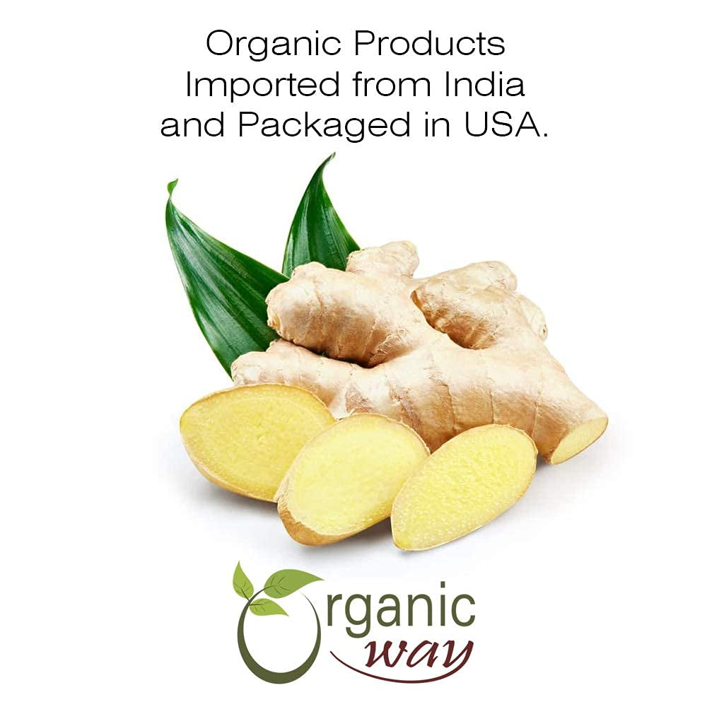 Ginger Root Powder (Zingiber Officinale Roscoe) - Kosher & USDA Certified | Non-Gmo & Gluten Free | Tested for Heavy Metal and Purity | Resealable Bag | 100% Raw from India (1/2LBS / 8Oz.) TLBH