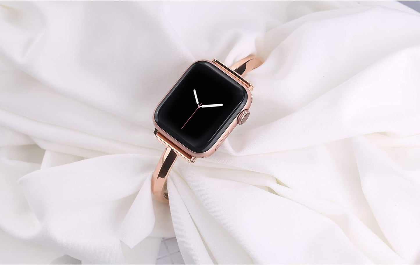 Stainless Steel Band Compatible with Apple Watch Band 38Mm 40Mm 41Mm 42Mm 44Mm 45Mm Iwatch SE Series 9 8 7 6 5 4 3 2 1, Slim Versatile Bangle Bracelet for Women