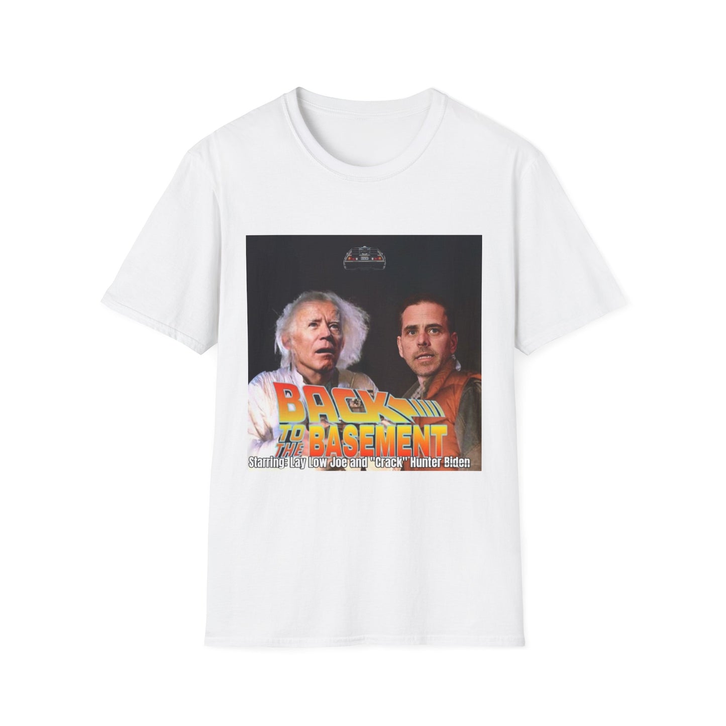 Hunter Biden Convicted Felon Pardon Back to the basement Unisex Softstyle T-Shirt