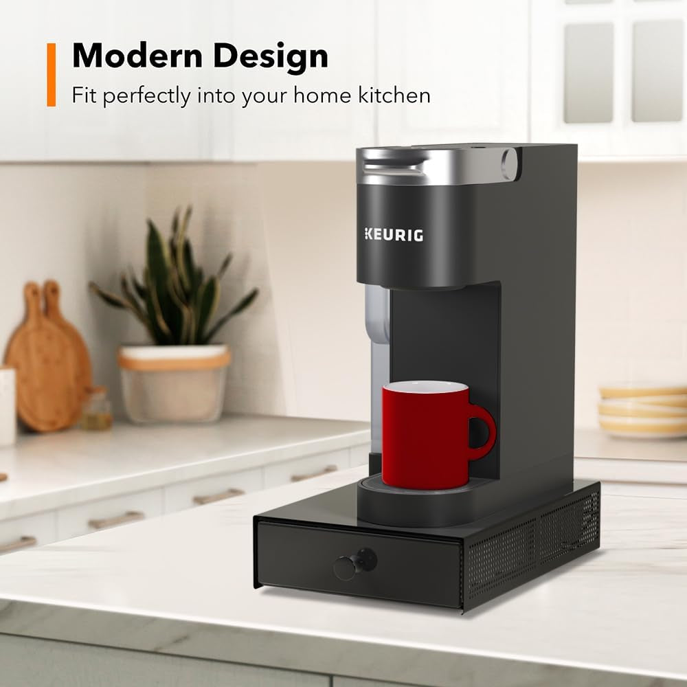 K Cup Organization Storage Drawer Maker K Cup Holder Coffee Pod Organizer Stand Tray Counter Rack Countertop Maker Stand Capsules Compatible with Keurig Accessories Holds 24 Pods