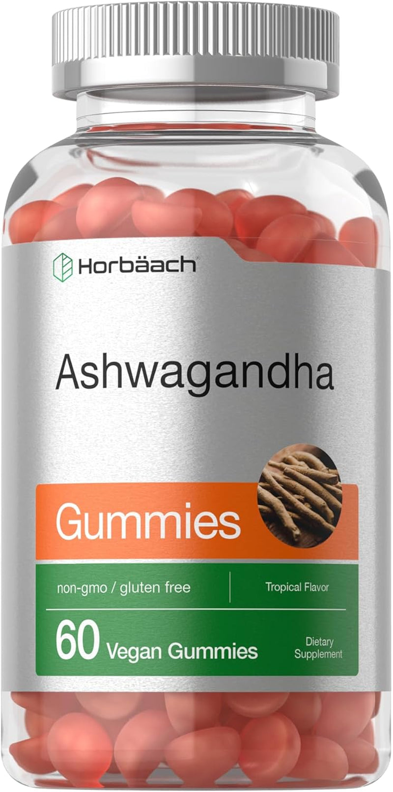 Ashwagandha Gummies for Women and Men | 60 Count | Vegan, Non-Gmo, Gluten Free Supplement | Tropical Flavor TLBH