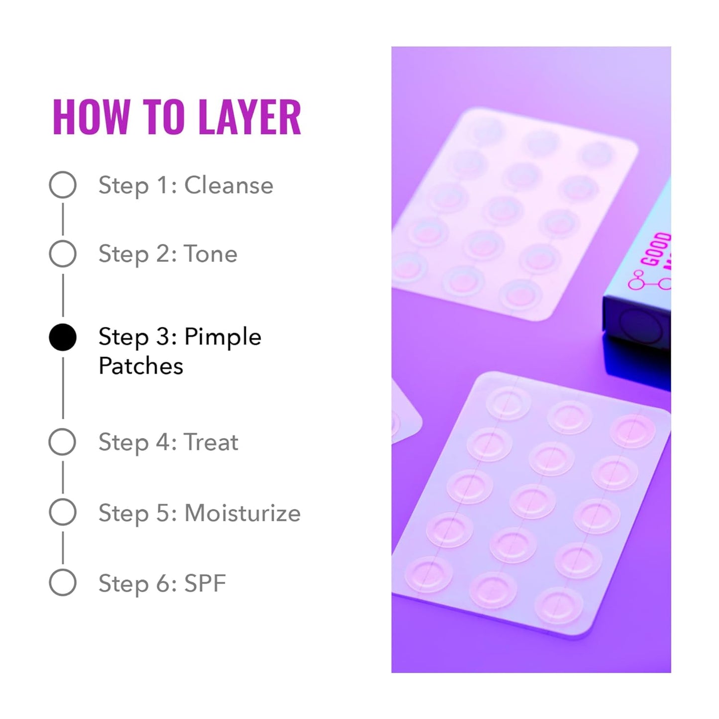 Pimple Patches (60 Patches) - Ultra-Thin Hydrocolloid Patches to Conceal Whiteheads, Blackheads and Blemishes, Target Ance and Impurities - Skin Care for Face with Cellulose and Pectin