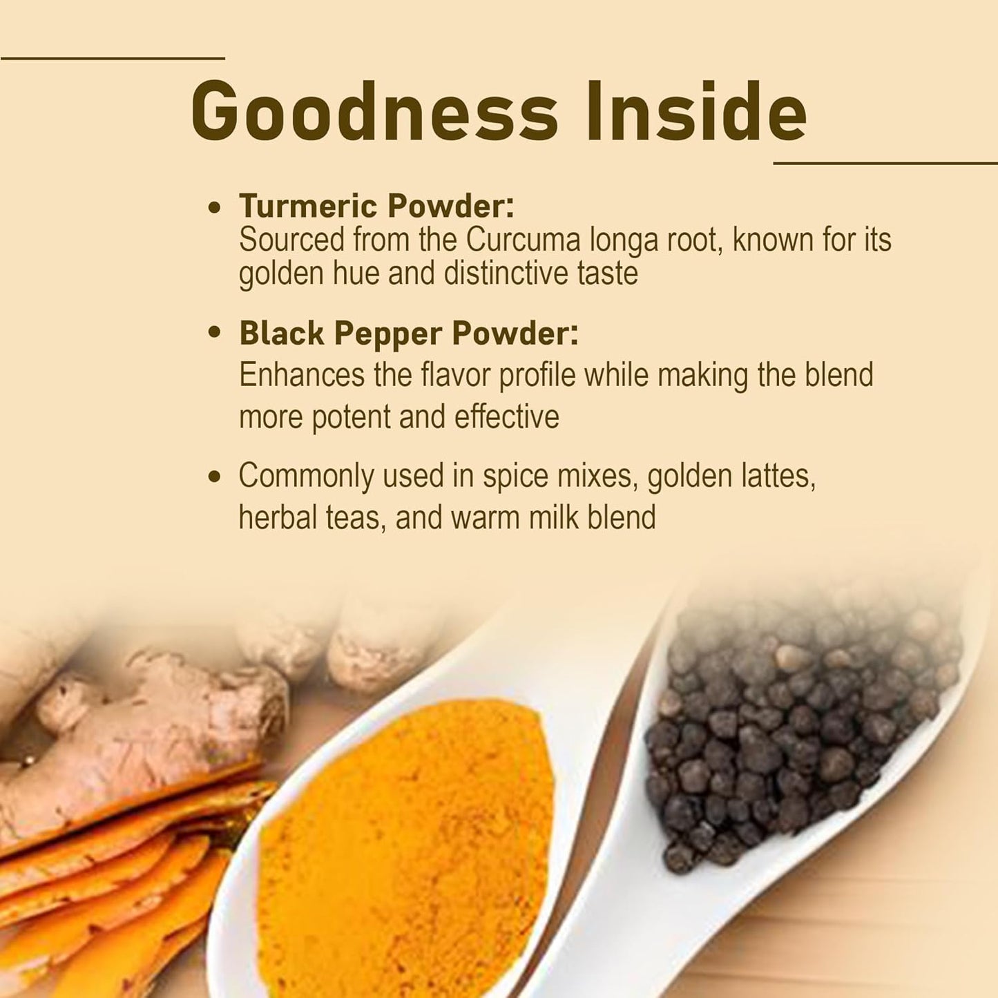 Turmeric Black Pepper Powder, Curcuma Longa with Piper Nigrum,Vegan, Gluten-Free, Non-Gmo 227 Gram, 0.5 Lb TLBH