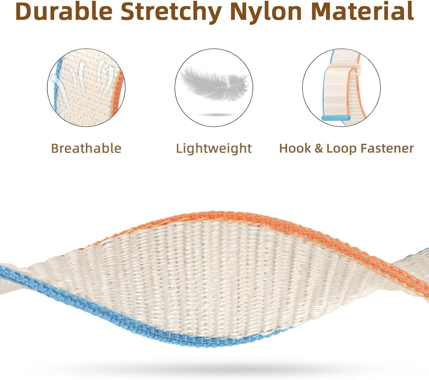 Stretchy Nylon Straps Compatible with Apple Watch Bands 38Mm 40Mm 41Mm 42Mm 44Mm 45Mm 49Mm for Iwatch SE2 SE Series 9 8 7 6 5 4 3 2 1, 6 Pack