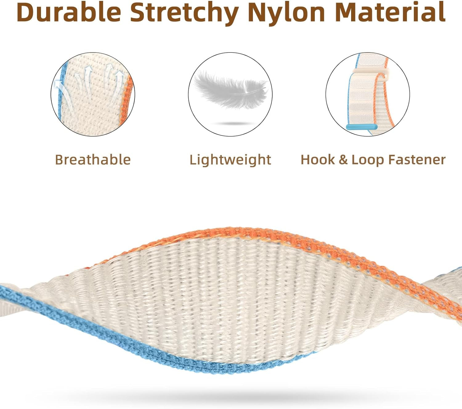 Stretchy Nylon Straps Compatible with Apple Watch Bands 38Mm 40Mm 41Mm 42Mm 44Mm 45Mm 49Mm for Iwatch SE2 SE Series 9 8 7 6 5 4 3 2 1, 6 Pack