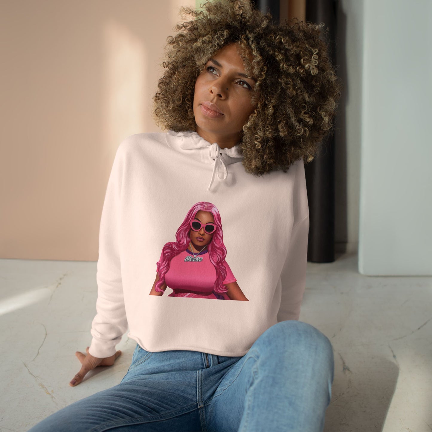 Nicki Minaj HIP HOP Bussin' Boujee CEO Clout Dank Delulu Crop Hoodie