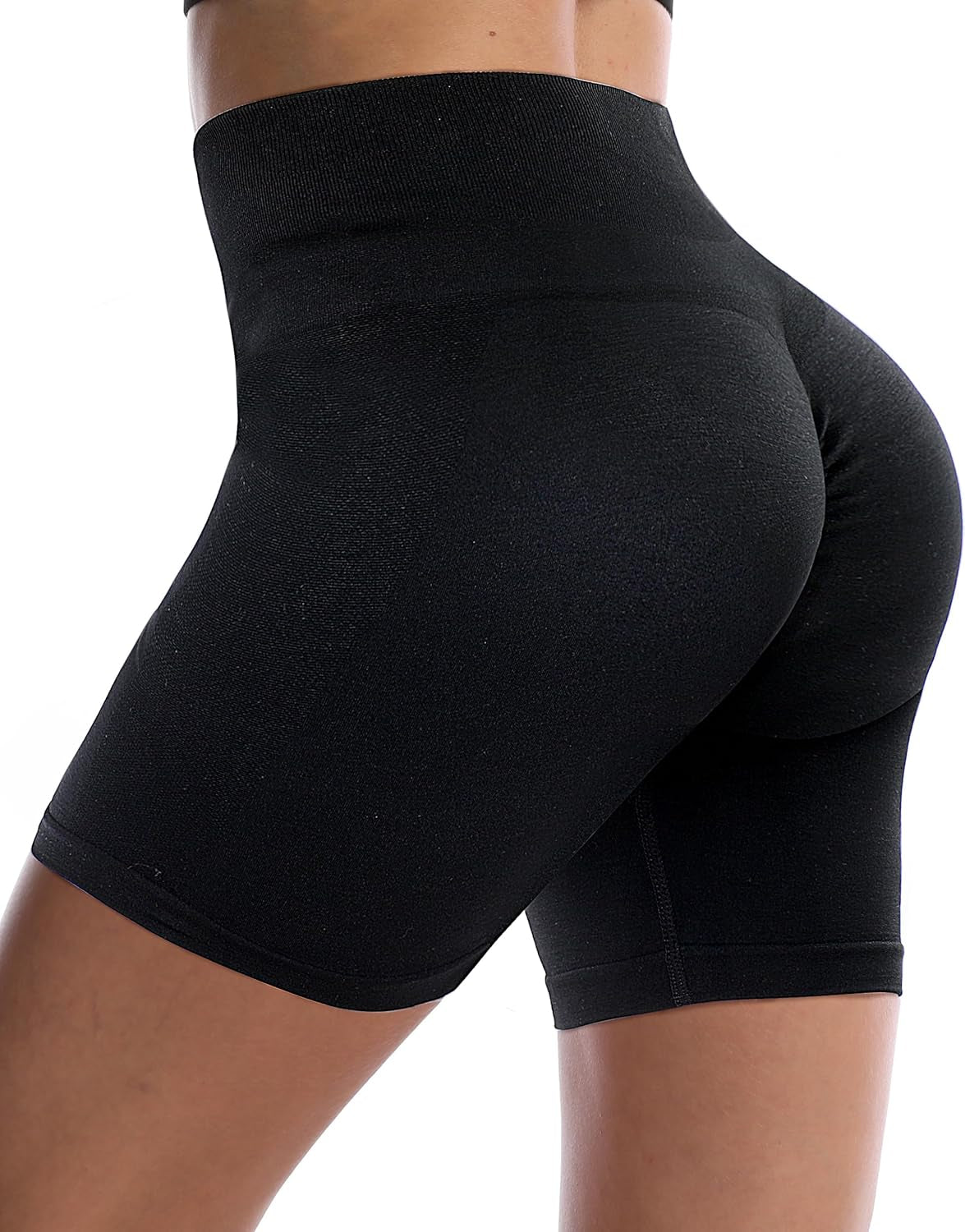 Scrunch Butt Workout Shorts - Women 5" High Waisted Tummy Control Seamless Spandex Short Gym Biker Yoga