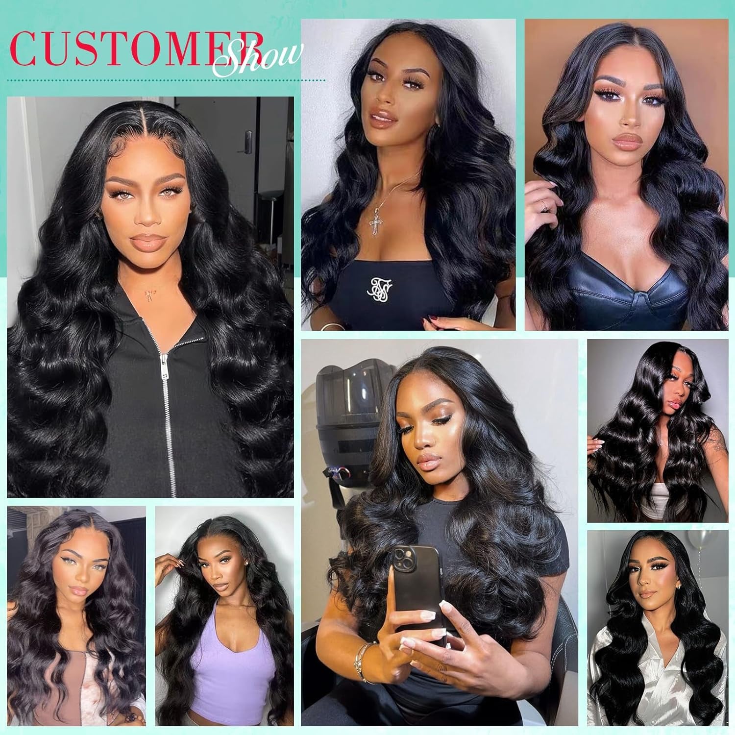 Human Hair Bundles 20 22 24 Inch Body Wave Bundles Human Hair 12A 100% Unprocessed Brazilian Virgin Hair Weave Bundles Human Hair Body Wave 3 Bundles Deals Real Human Hair Extensions Natural Black