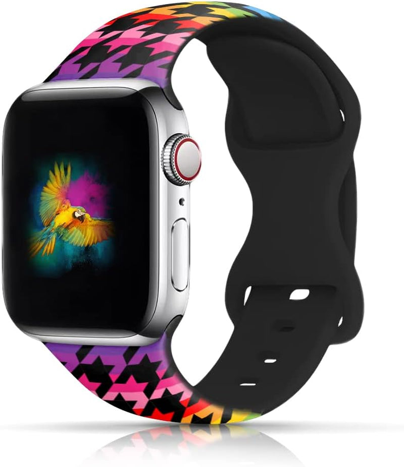 Compatible 38Mm Apple Watch Bands for Women 40Mm 41Mm 42Mm 44Mm 45Mm, Iwatch Bands for Women Strap Wristbands Women Houndstooth Apple Watch Band Compatible Apple Watch Series Ultra 8 7 6 5 4 3 2 1 SE