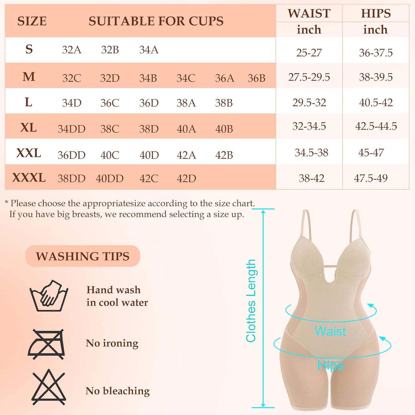 Body Shaper for Women Tummy Control U Plunge Backless Full Body Shapewear Mid Thigh Mesh Strapless Bodysuit Top