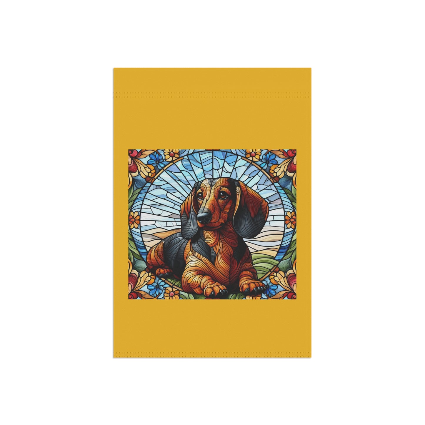 Vibrant Dachshund Garden Banner - Colorful Dog Flag for Animal Lovers